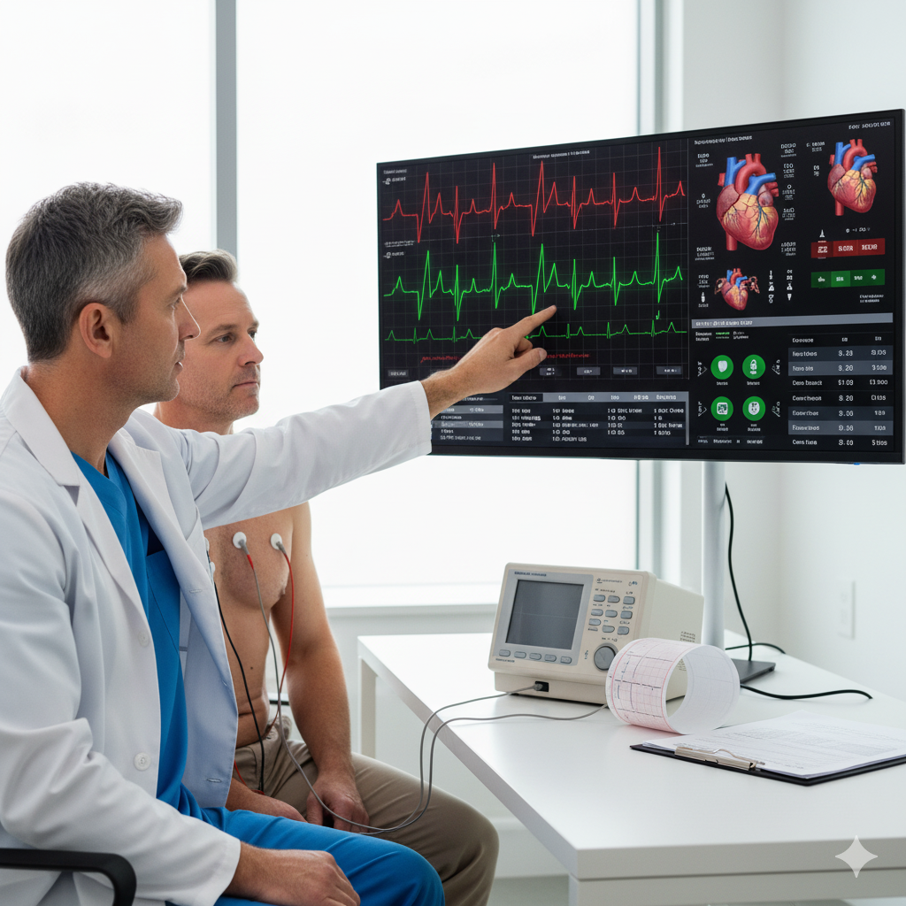 رسم القلب ECG منزلي - OnTimeScan فحوصات القلب