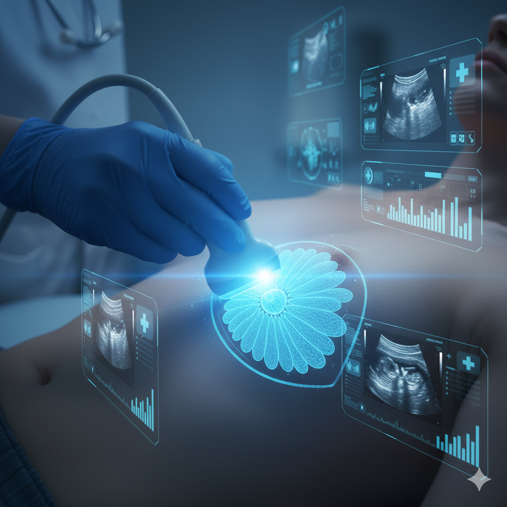 سونار على الثدي منزلي - OnTimeScan أشعة متنقلة للثدي